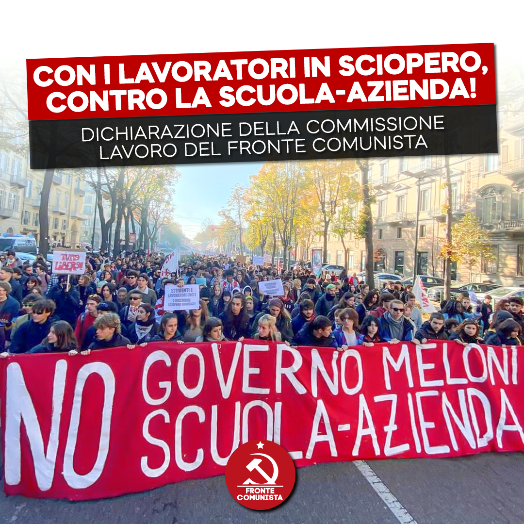 Con i lavoratori in sciopero, contro la scuola-azienda!